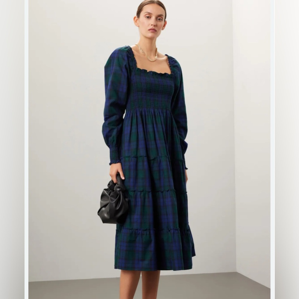 Hill House Home Naomi Nap Dress Blackwatch Tartan